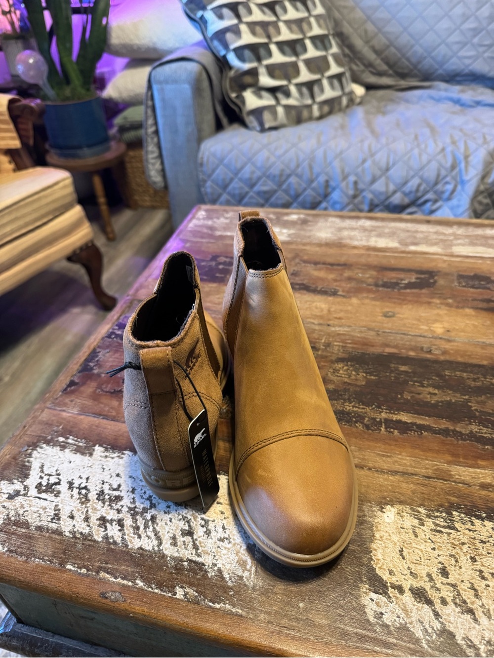 Womens Chelsea Boots in Chestnut Brown - Unknown Brand